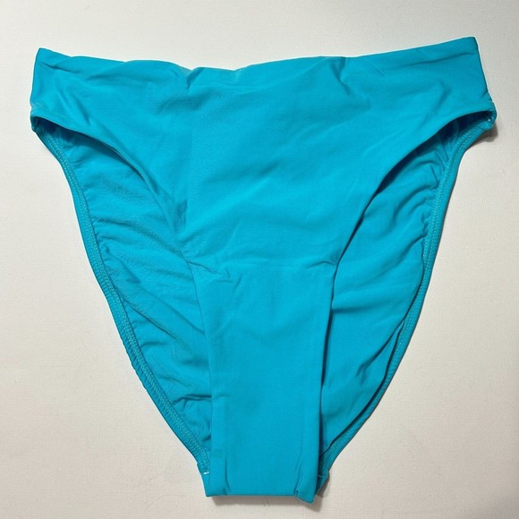 PilyQ PQ Saltwater Hillary Hi Waist Full Blue Swimwear Bikini Bottom Size S NWT - Picture 6 of 10